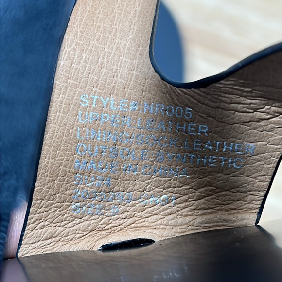 NEW Madewell 9 Black Leather Grecian Toe Loop Slide BK5229 - Picture 6 of 7